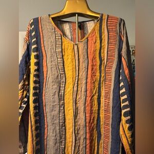 Emery Rose 2XL Long Tribal Boho Striped Dress